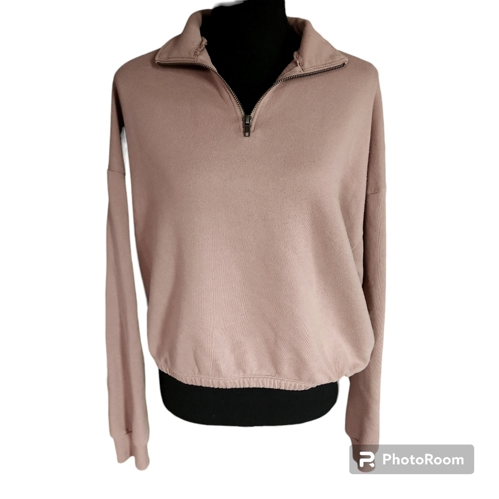 American Eagle Cropped 1/4 Zip Pullover Women's Sz M